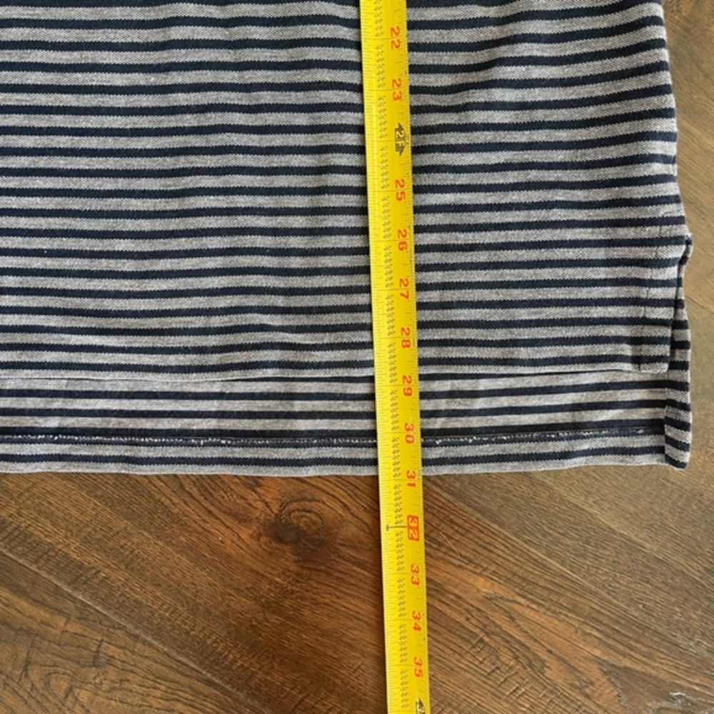 POLO RALPH‎ LAUREN Vintage Golf Shirt Shortsleeve Grey Navy Stripe Classic LARGE - Picture 10 of 11